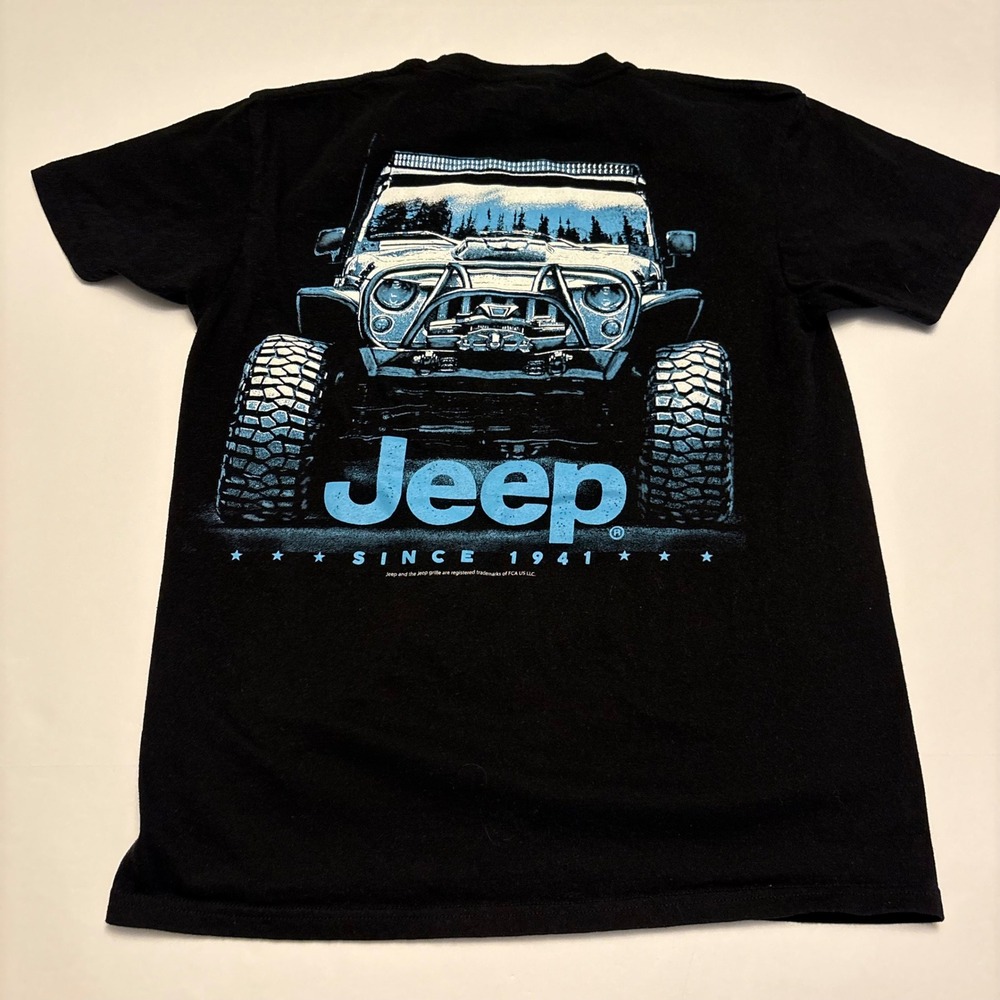 Jedco Jeep Graphic T-Shirt Men Medium Black Short Sleeve Off-Road Car Tee